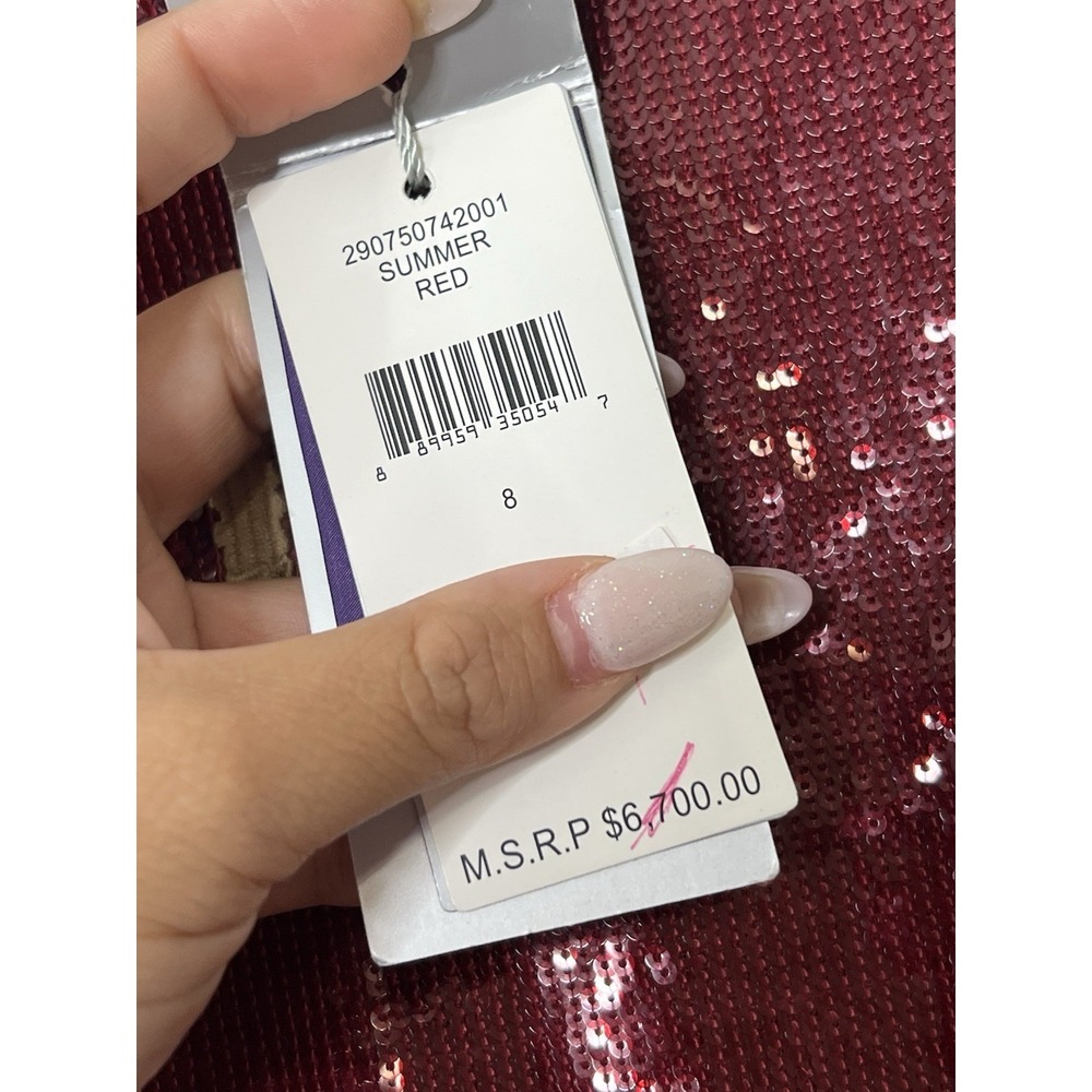Ralph Lauren Purple Label Red Sequin Southwestern Sheath Dress 8 NWT $6700 RARE - Picture 11 of 15